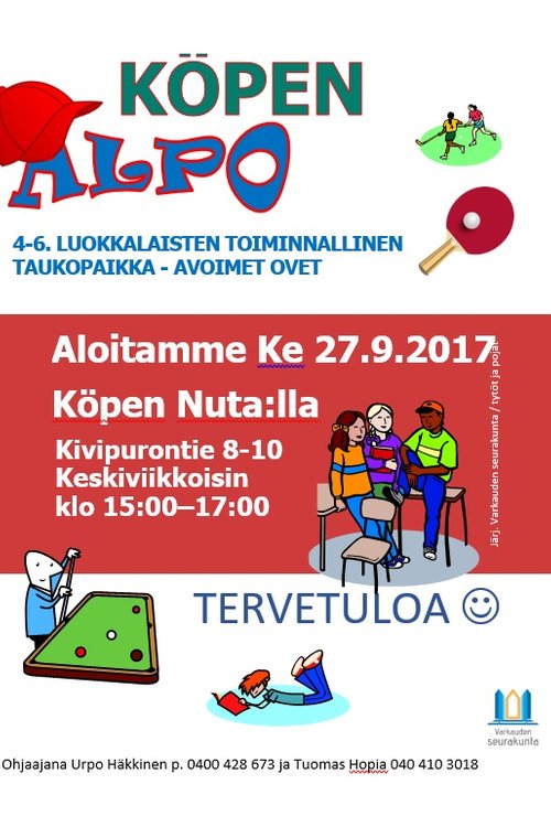 ALPO toiminallinen taukopaikka 4-6 luokkalaisille Könönpellossa ALPO toiminallinen taukopaikka 4-6 luokkalaisille Könönpellossa