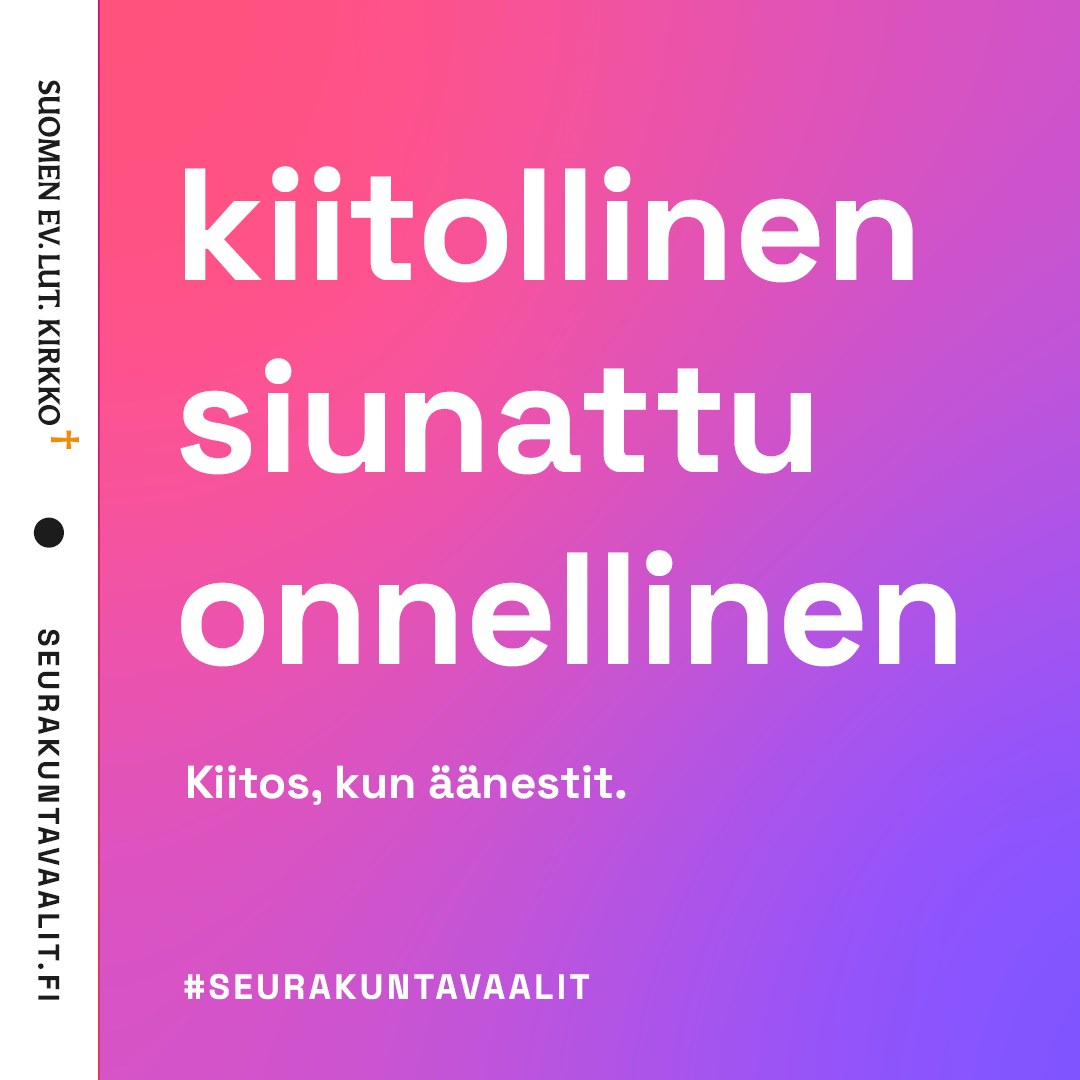 Seurakuntavaalien logo.