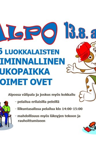 Avointen ovien ALPO 4.-6 lk tytöille ja pojille Avointen ovien ALPO 4.-6 lk tytöille ja pojille