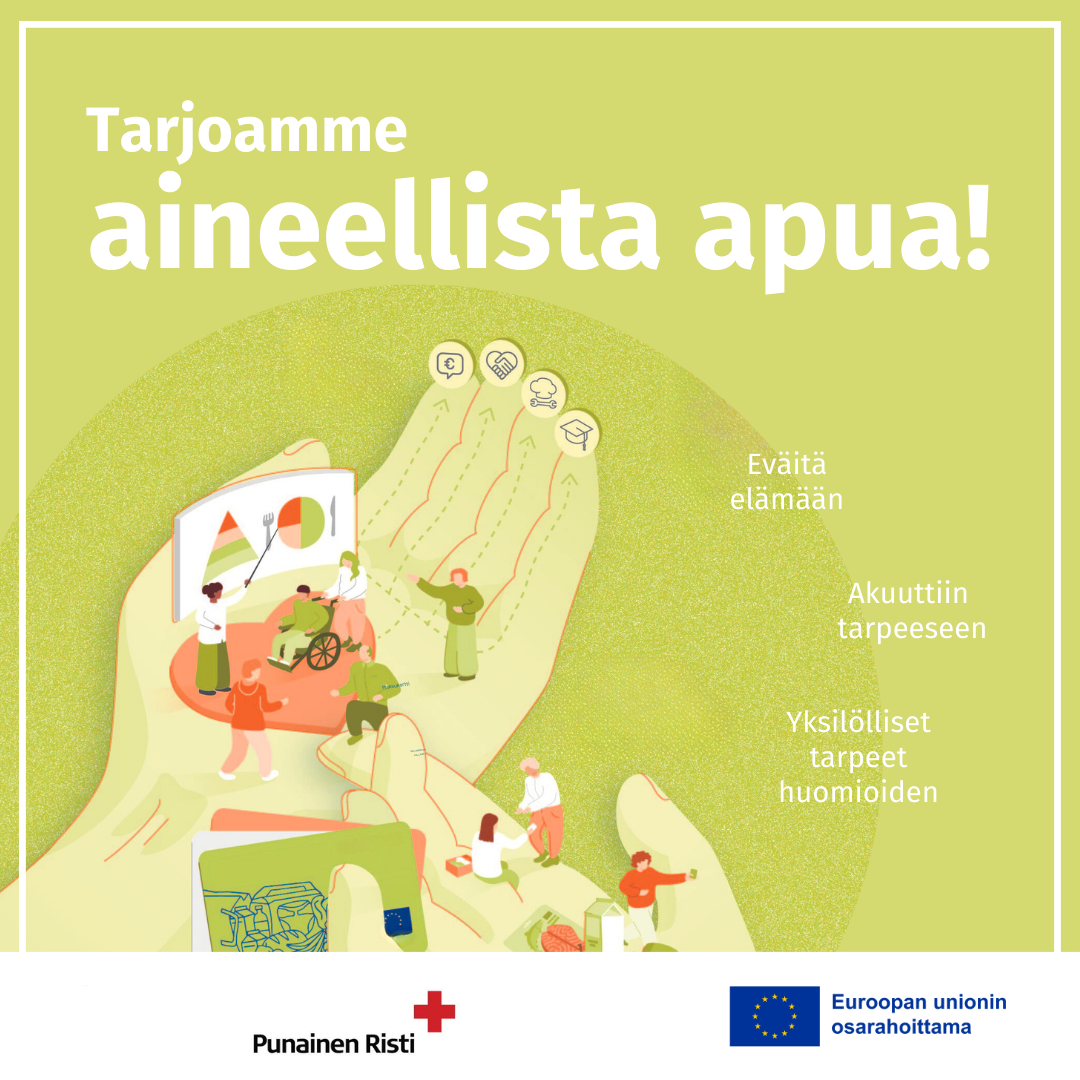 kuva on aineellisen avun hankkeen tunnuskuva