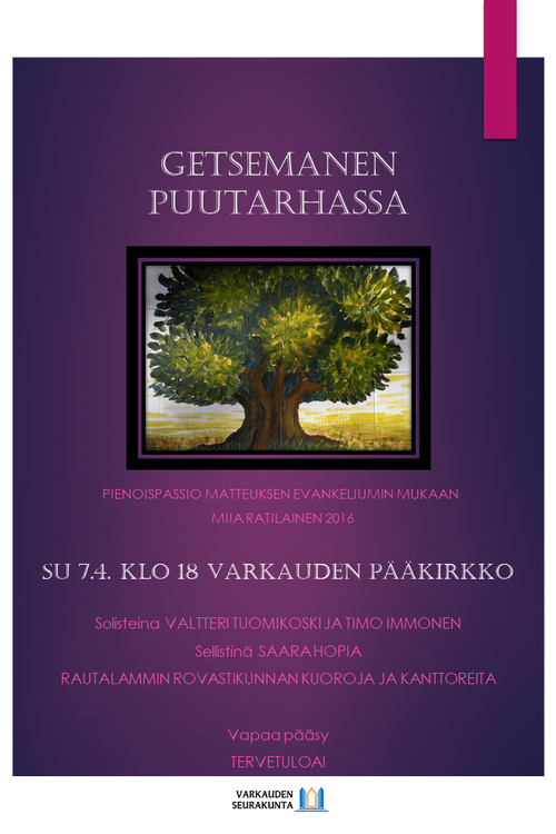 Getsemanen puutarhassa pienoispassio Getsemanen puutarhassa pienoispassio