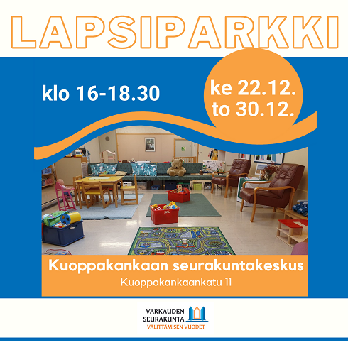 Lapsiparkki Tyhjä kerhotila kutsuu kerholaisia.