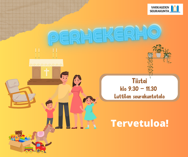 Perhe leikkii yhdessä.