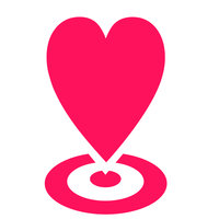 Punainen sydän, vapaaehtoistyo.fi -sivuston logo.